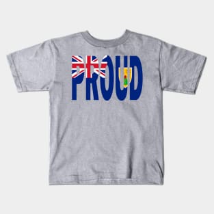 Turks and Caicos Flag Designed in The Word Proud - Soca Mode Kids T-Shirt